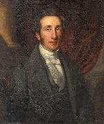 John Ponsford Portrait of a gentleman. Signed and dated Ponsford 1842 USA oil painting artist
